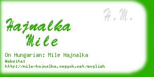 hajnalka mile business card